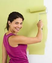 woman with roller